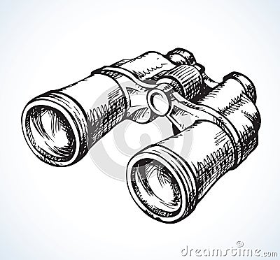 Binoculars. Vector drawing Vector Illustration