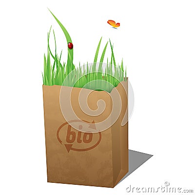 Bio bag Vector Illustration