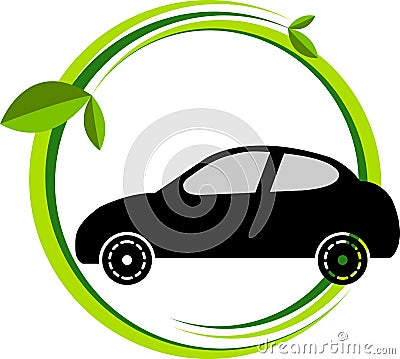 Bio car logo Vector Illustration