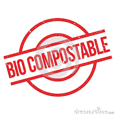 Bio Compostable rubber stamp Stock Photo