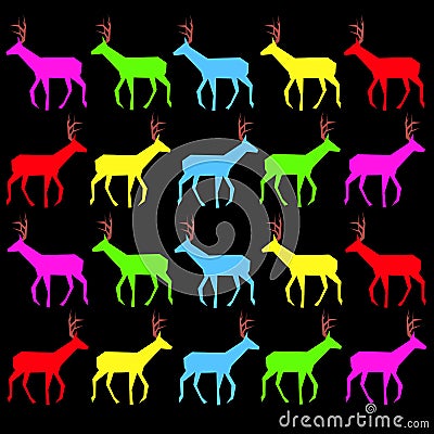 bio doe morning horns hooves legs structure sharp nature wild elk Vector Illustration