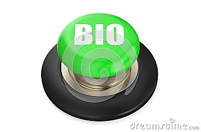 Bio green pushbutton Stock Photo