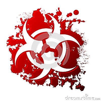 Bio hazard blood Vector Illustration