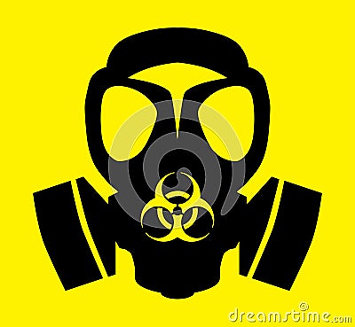 Bio hazard gas mask symbol Stock Photo