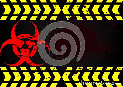 Bio hazard symbol dirty blood Vector Illustration