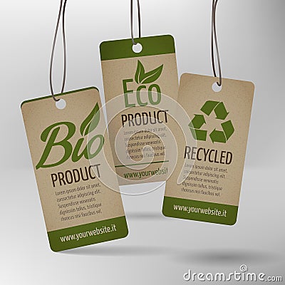 Bio Label Vector Illustration