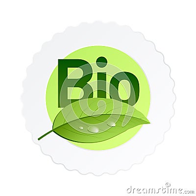 Bio label Vector Illustration