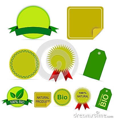 Bio labels Vector Illustration