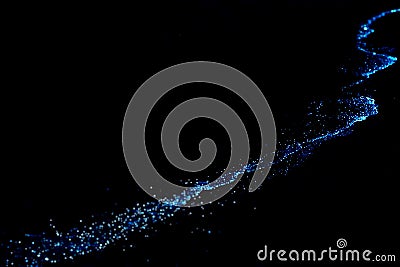 Bio luminescence. Illumination of plankton at Maldives. Many par Stock Photo