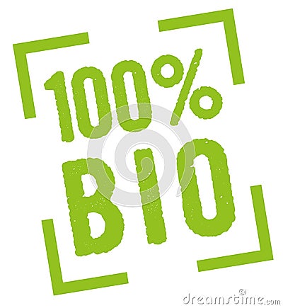 100% Bio Vector Illustration