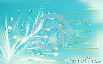 Bio Regenerate Face Cream. Vector Illustration