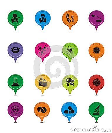 Bio technology pointer sets Stock Photo