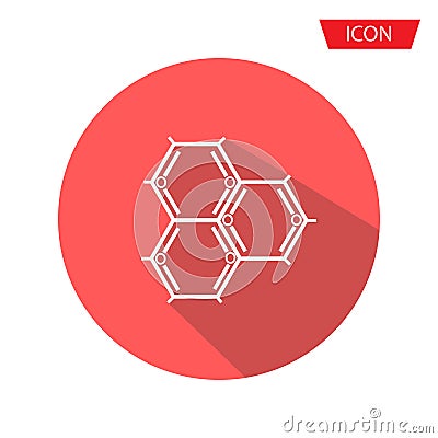 Biochemistry Icon. Flat Design. Isolated Molecule structure,Atom icon vector , atom symbols on background. Vector Illustration