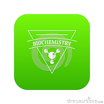 Biochemistry icon green vector Vector Illustration