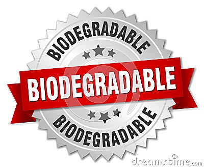 biodegradable badge Vector Illustration