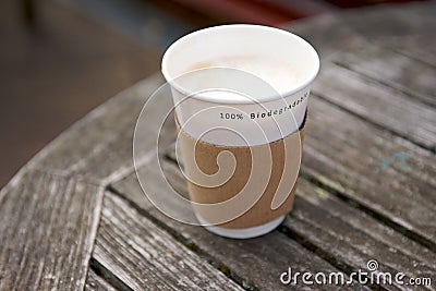 Biodegradable Disposable Cup Stock Photo