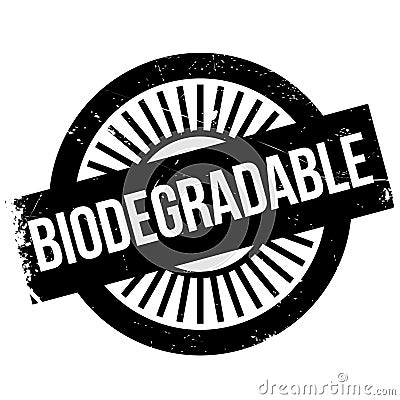 Biodegradable stamp rubber grunge Vector Illustration