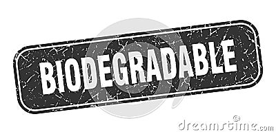 biodegradable stamp. biodegradable square grungy isolated sign. Vector Illustration