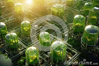 bioenergy power plant Stock Photo