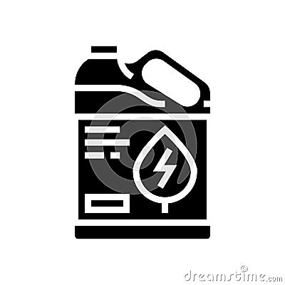 biofuel production biomass glyph icon vector illustration Cartoon Illustration