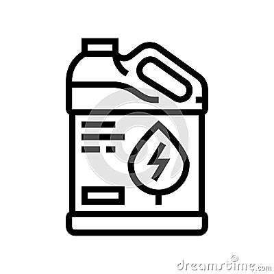 biofuel production biomass line icon vector illustration Cartoon Illustration