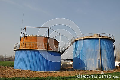 Biogas engineering plant Editorial Stock Photo