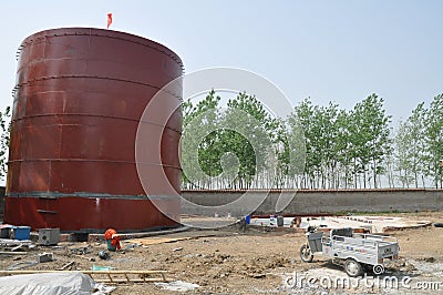 Biogas engineering plant Editorial Stock Photo