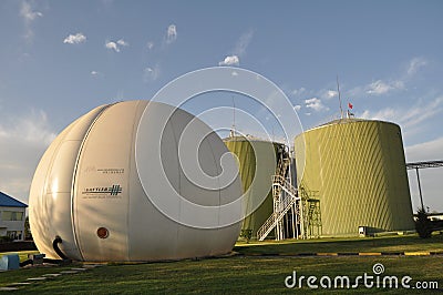 Biogas engineering plant Editorial Stock Photo