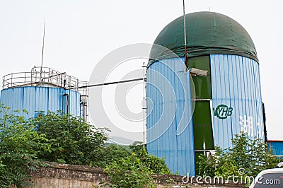 Biogas engineering plant Editorial Stock Photo