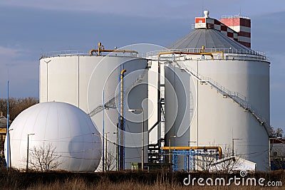 Biogas plant Stock Photo