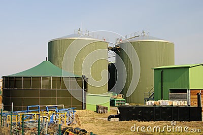 Biogas plant Stock Photo