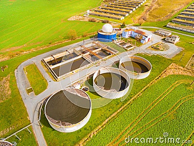 The biogas plant. Stock Photo