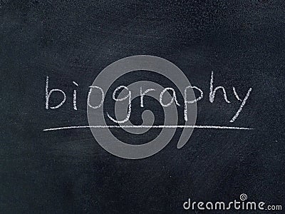 Biography Stock Photo