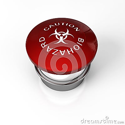 Biohazard button Stock Photo