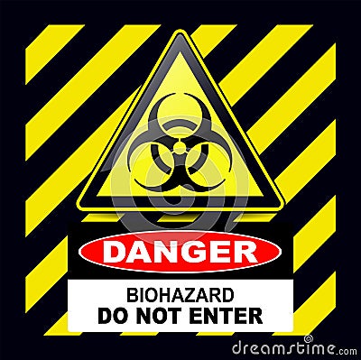 Biohazard danger sign Vector Illustration