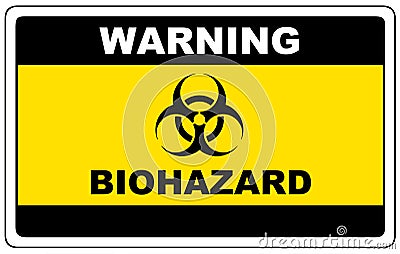 Biohazard, danger sign warning Vector Illustration