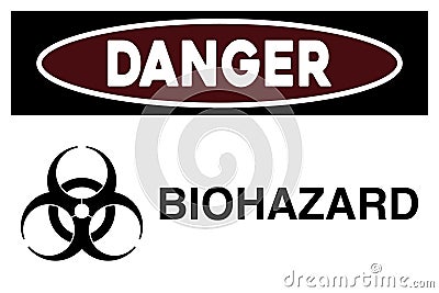 Biohazard danger sign Vector Illustration