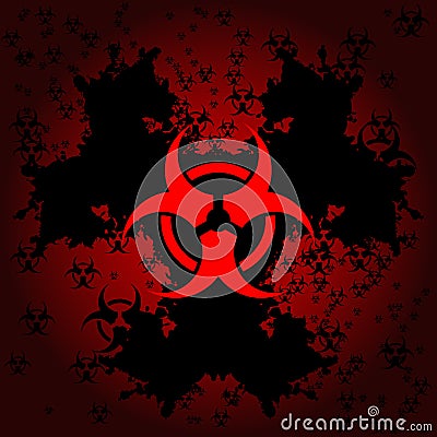 Biohazard grunge background Vector Illustration