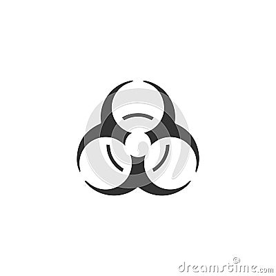 Biohazard icon flat Stock Photo