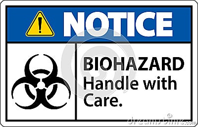 Biohazard Notice Label Biohazard, Handle With Care Vector Illustration