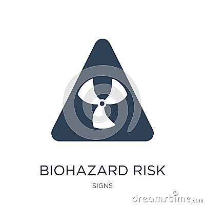 biohazard risk triangular icon in trendy design style. biohazard risk triangular icon isolated on white background. biohazard risk Vector Illustration