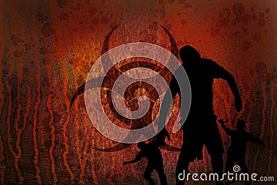 Biohazard rusty zombies Stock Photo