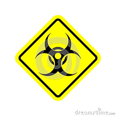 Biohazard sign. Warning radiation hazard. Warning sign viral pol Vector Illustration