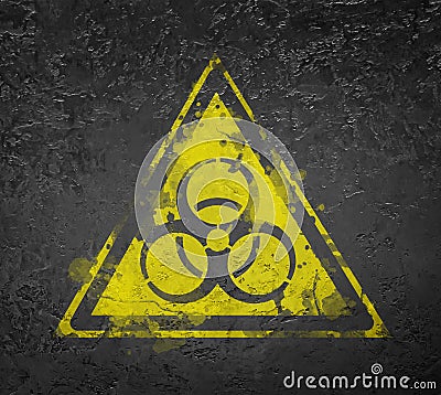 Biohazard symbol sign biological threat alert Stock Photo