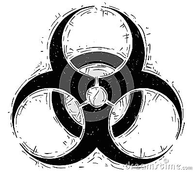 Biohazard Symbol Vector Drawing Vector Illustration