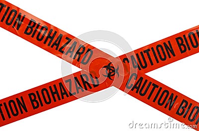 Biohazard Tape Stock Photo