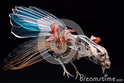 biohybrid robot wing inspired by bird flight Stock Photo