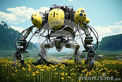 biohybrid robots energy-efficient power source Stock Photo