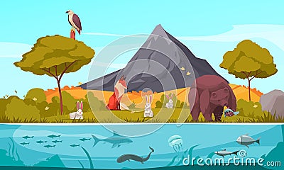 Biological Hierarchy Cartoon Background Cartoon Illustration