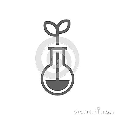 Biological, science icon. Gray vector graphics Vector Illustration